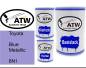 Preview: Toyota, Blue Metallic, 8N1: 500ml Lackdose + 500ml Klarlack + 250ml Härter - Set, von ATW Autoteile West.